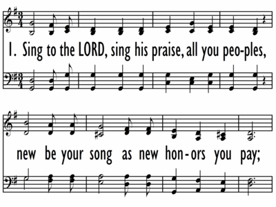 SING TO THE LORD, SING HIS PRAISE-ppt