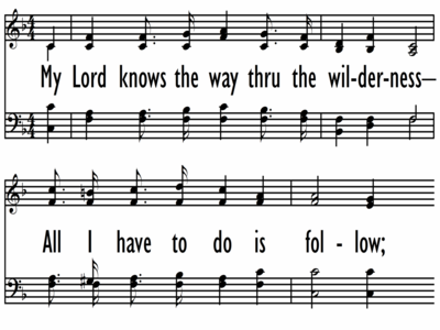 MY LORD KNOWS THE WAY THRU THE WILDERNESS-ppt