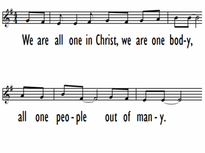 WE ARE ALL ONE IN CHRIST - with Spanish - Lead Line-ppt