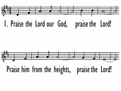 PRAISE THE LORD OUR GOD - Lead Line-ppt