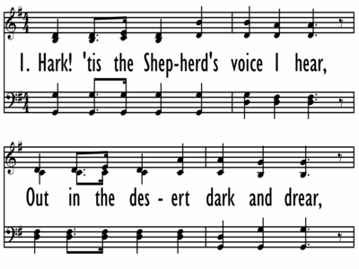HARK! 'TIS THE SHEPHERD'S VOICE I HEAR-ppt