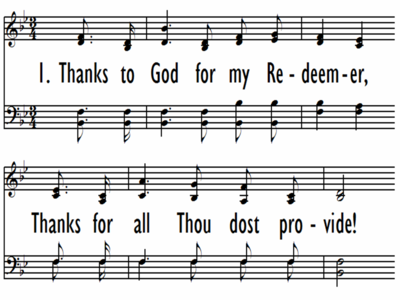 THANKS TO GOD FOR MY REDEEMER-ppt