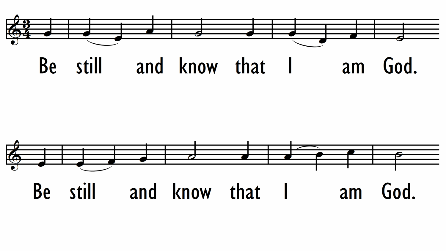 BE STILL AND KNOW -Lead Line-ppt
