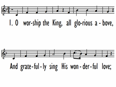 O WORSHIP THE KING - Lead Line-ppt