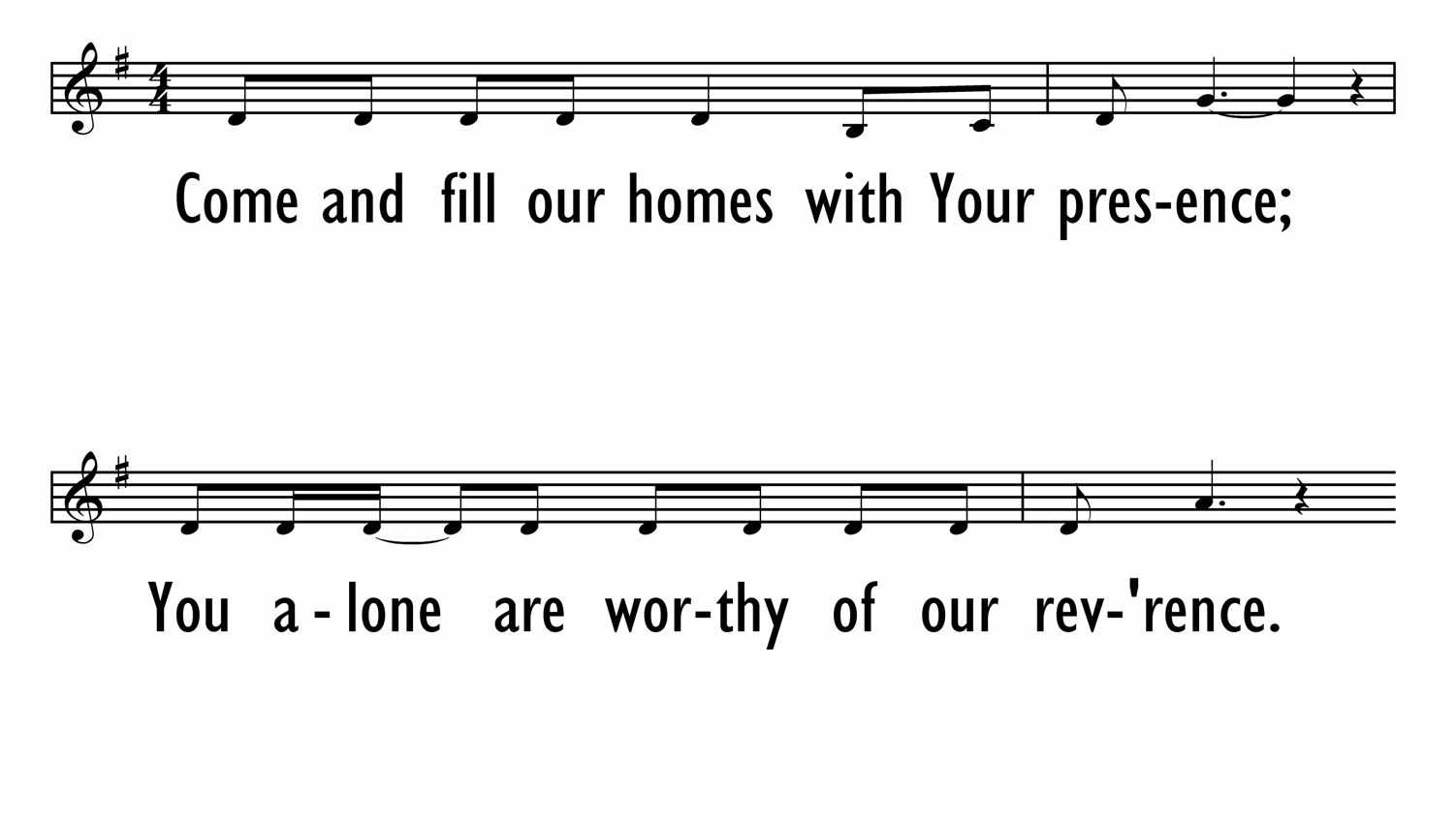 THE FAMILY PRAYER SONG - Lead Line - Chorus Only-ppt
