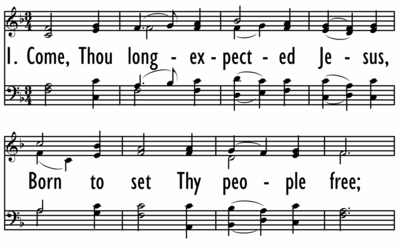 COME, THOU LONG-EXPECTED JESUS w/ Descant-ppt