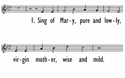 SING OF MARY, PURE AND LOWLY - Lead Line-ppt