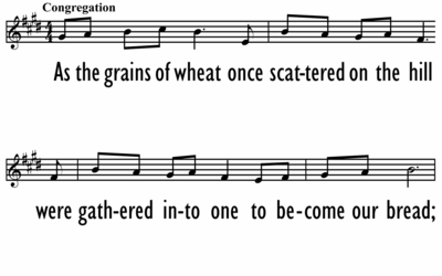 NOW THE FEAST AND CELEBRATION - As the Grains of Wheat - Lead Line-ppt