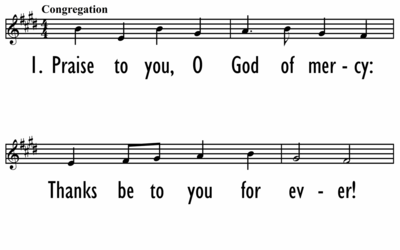 NOW THE FEAST AND CELEBRATION - Thanks Be to You - Lead Line-ppt
