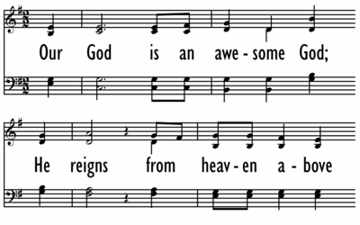 our god is an awesome god chords