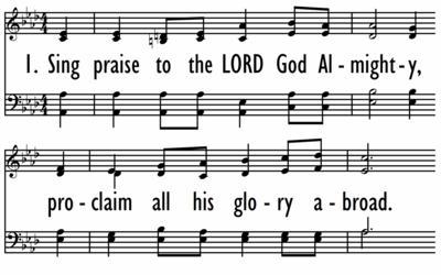 SING PRAISE TO THE LORD GOD ALMIGHTY-ppt
