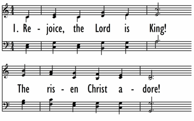 REJOICE, THE LORD IS KING w/ DESCANT-ppt