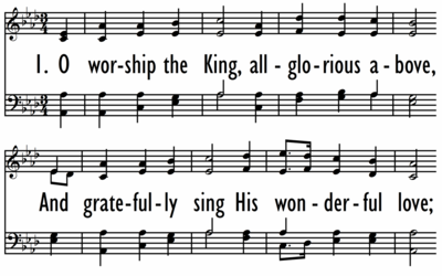O WORSHIP THE KING with descant-ppt