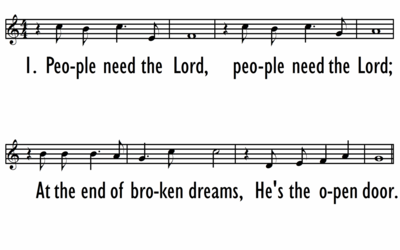 PEOPLE NEED THE LORD chorus - Lead Line-ppt