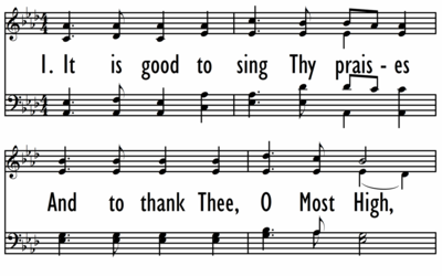 IT IS GOOD TO SING THY PRAISES-ppt