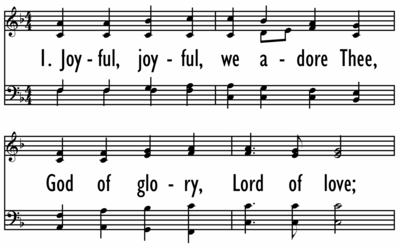 JOYFUL, JOYFUL, WE ADORE THEE - Includes 3rd Verse Lead Line-ppt