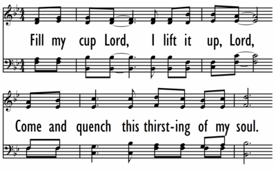 FILL MY CUP, LORD - Chorus only-ppt