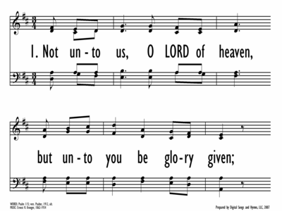 NOT UNTO US, O LORD OF HEAVEN-ppt