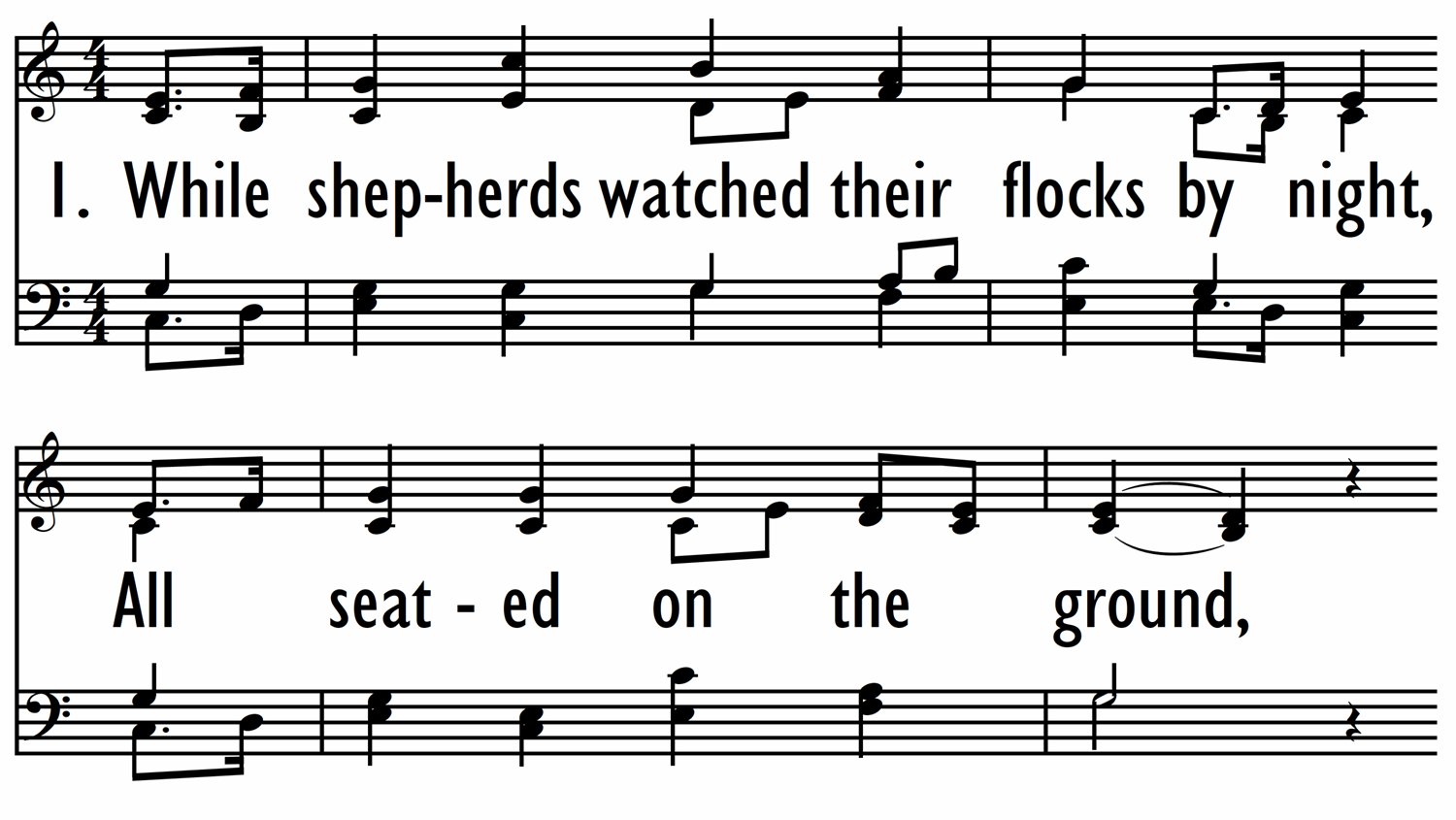 WHILE SHEPHERDS WATCHED THEIR FLOCKS-ppt
