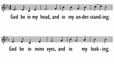 GOD BE IN MY HEAD - Lead Line-ppt