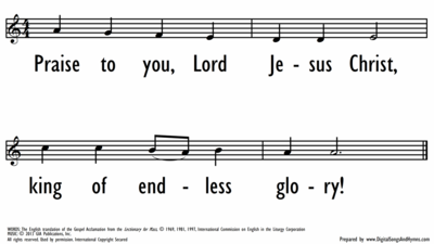 LECTIONARY FOR MASS - GOOD FRIDAY GOSPEL ACCLAMATION-ppt