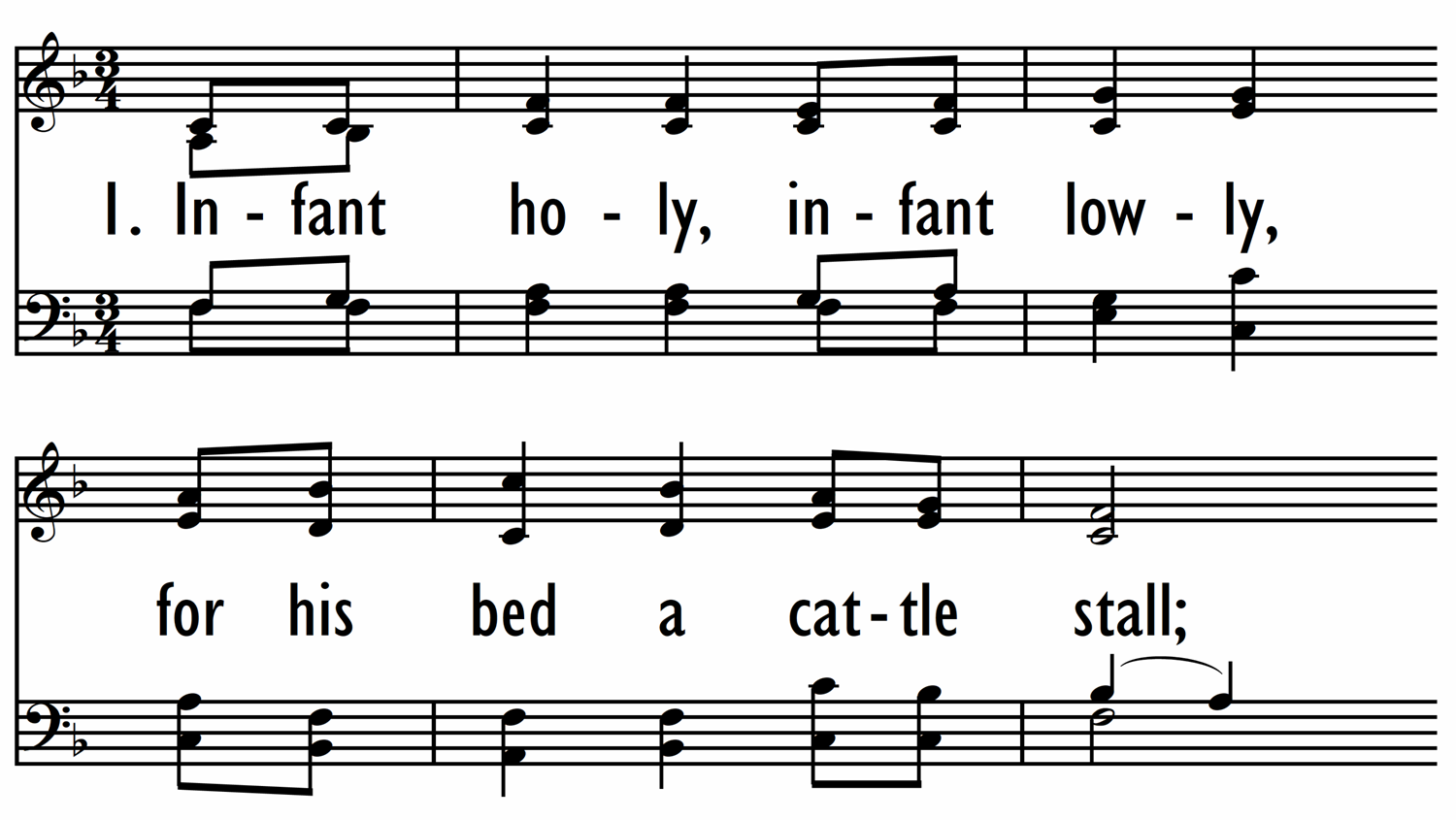 INFANT HOLY, INFANT LOWLY-ppt