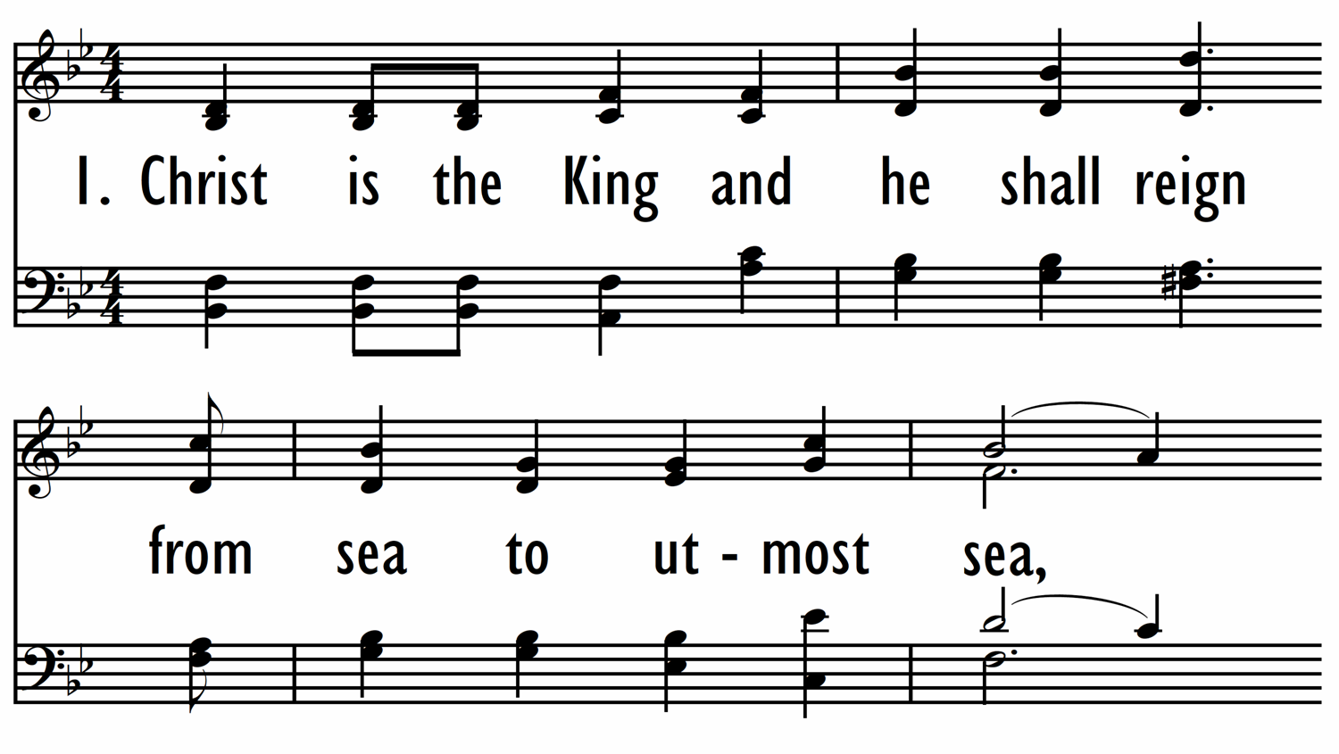 CHRIST IS THE KING AND HE SHALL REIGN - with descant-ppt