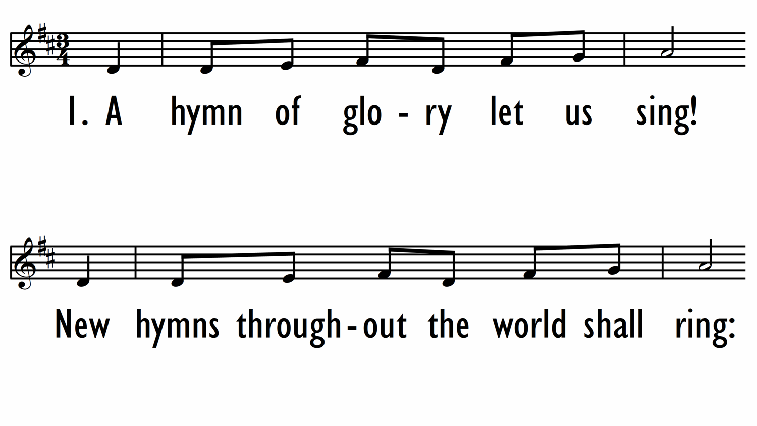 A HYMN OF GLORY LET US SING-ppt