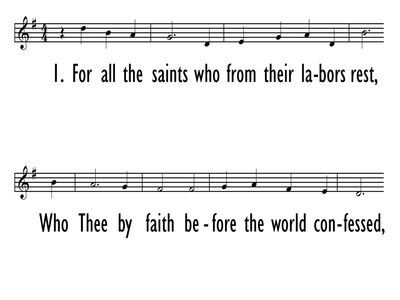FOR ALL THE SAINTS - Lead Line-ppt