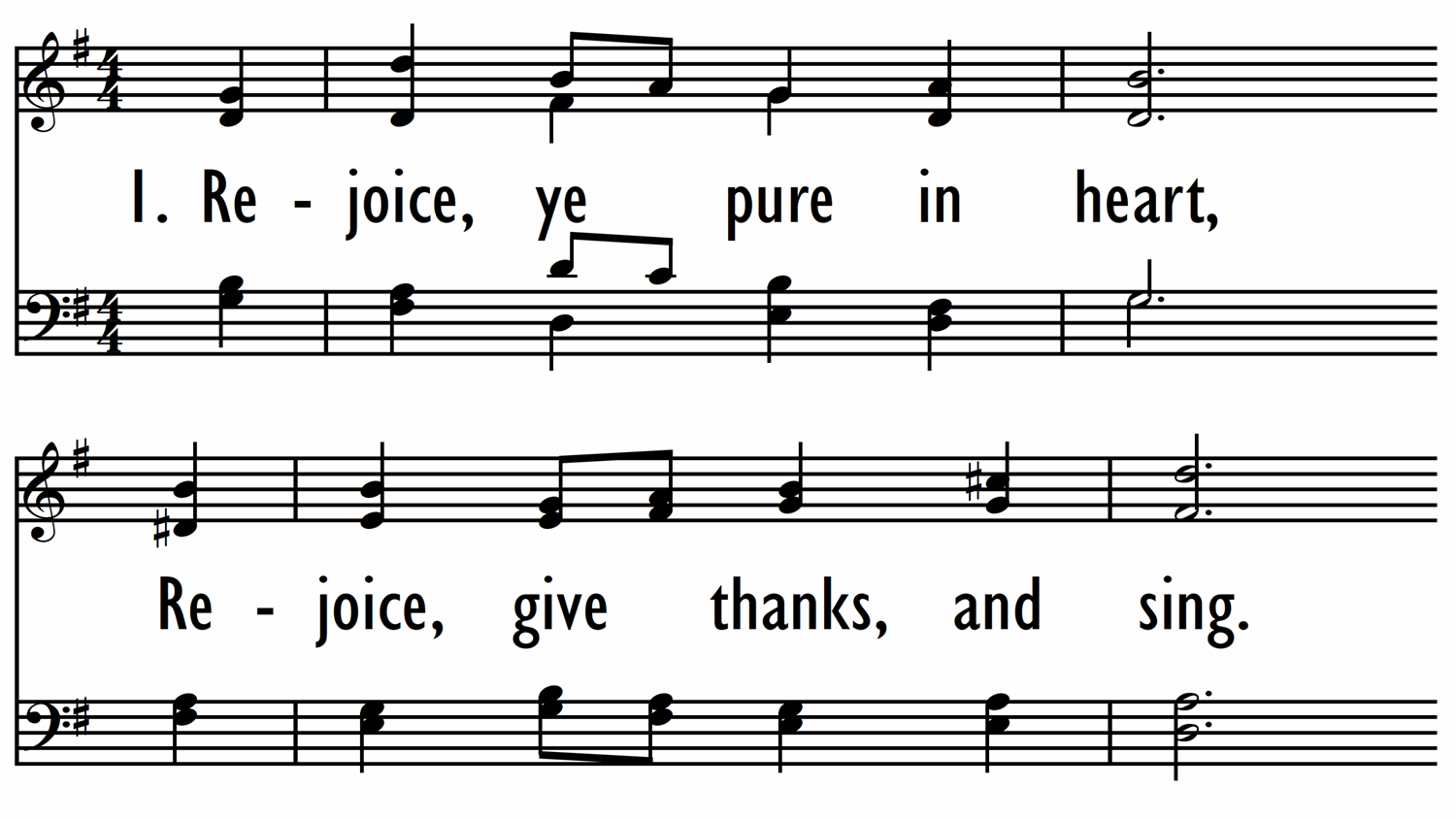 REJOICE, YE PURE IN HEART-ppt