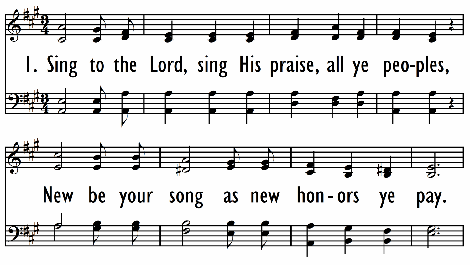 SING TO THE LORD, SING HIS PRAISE-ppt