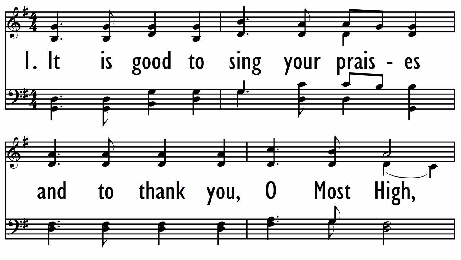 IT IS GOOD TO SING YOUR PRAISES-ppt