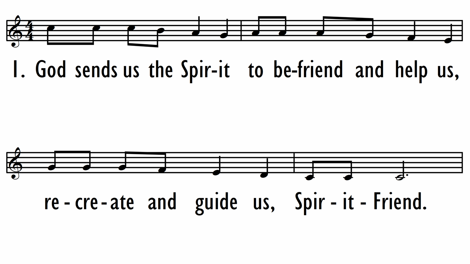 GOD SENDS US THE SPIRIT - Lead Line-ppt