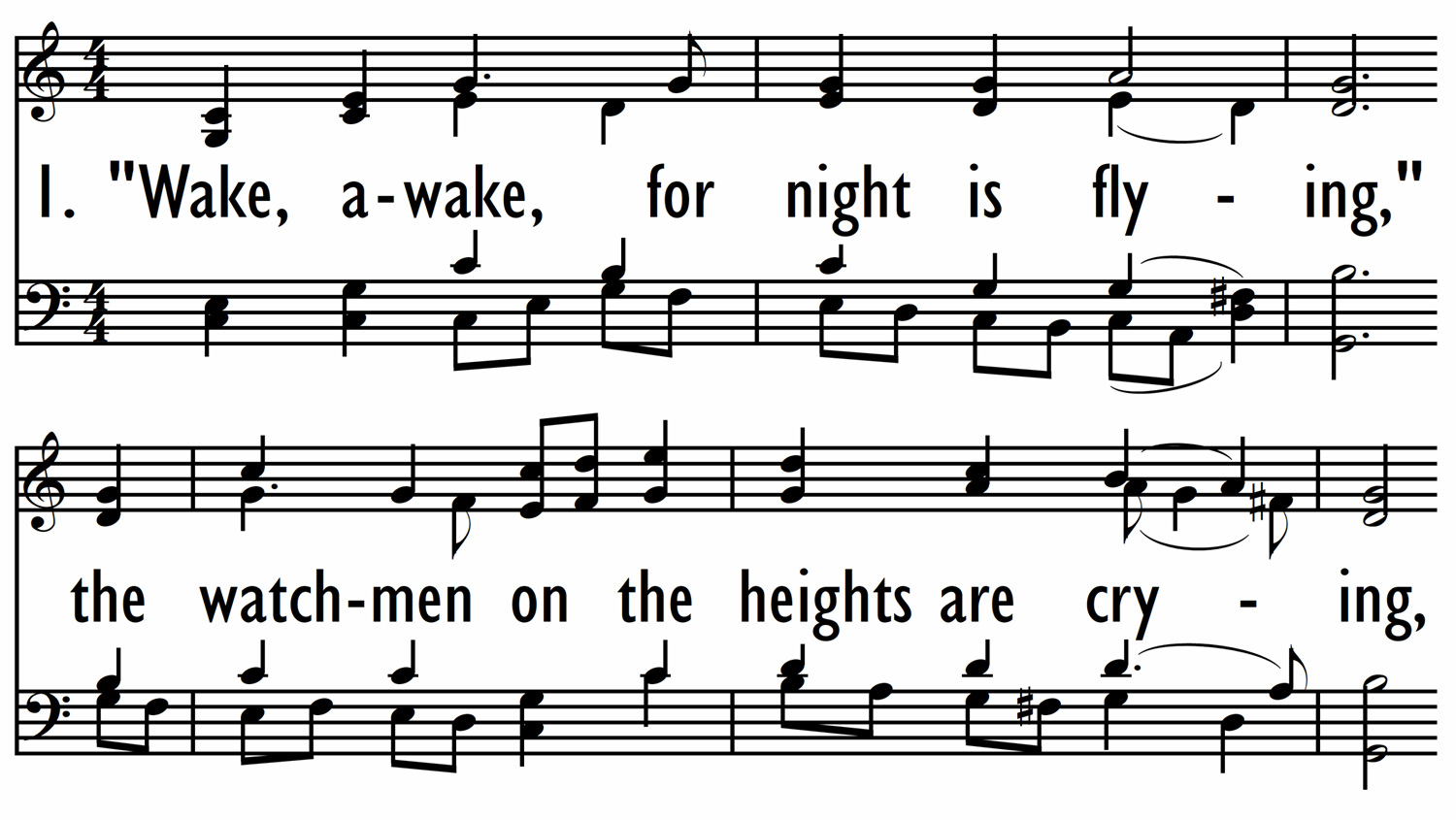 WAKE, AWAKE, FOR NIGHT IS FLYING-ppt