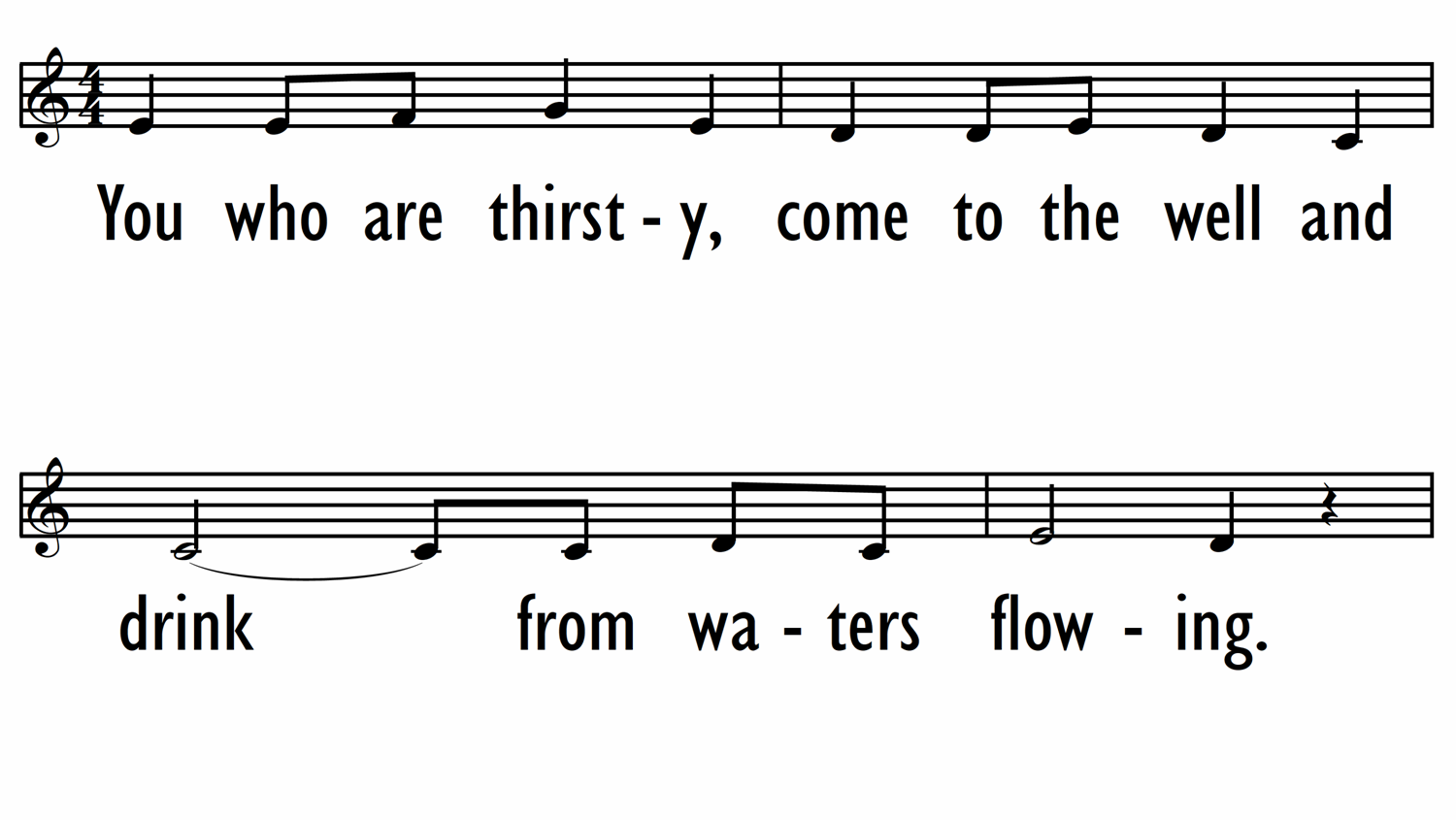 all who are thirsty chords