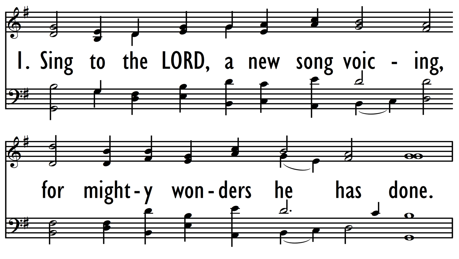 SING TO THE LORD, SING HIS PRAISE-ppt