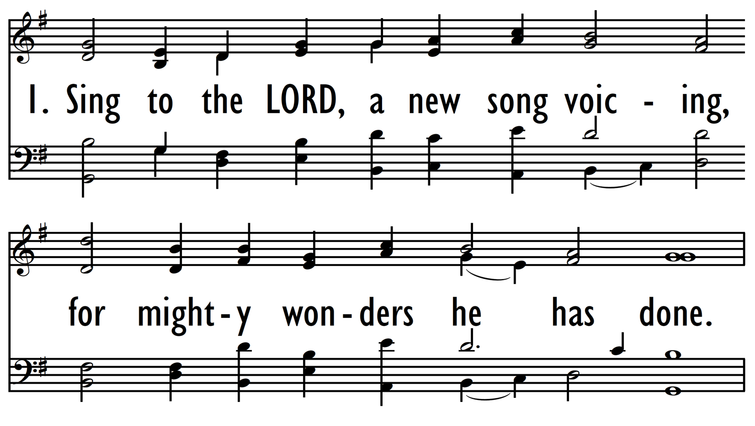 SING TO THE LORD, A NEW SONG VOICING-ppt