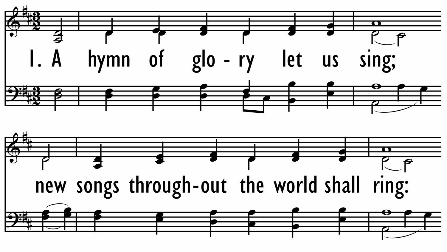 A HYMN OF GLORY LET US SING-ppt