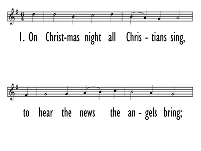 ON CHRISTMAS NIGHT ALL CHRISTIANS SING-ppt