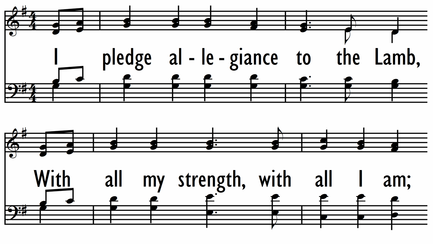 pledge of allegiance song lyrics