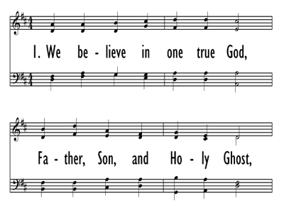 WE BELIEVE IN ONE TRUE GOD | Digital Songs & Hymns