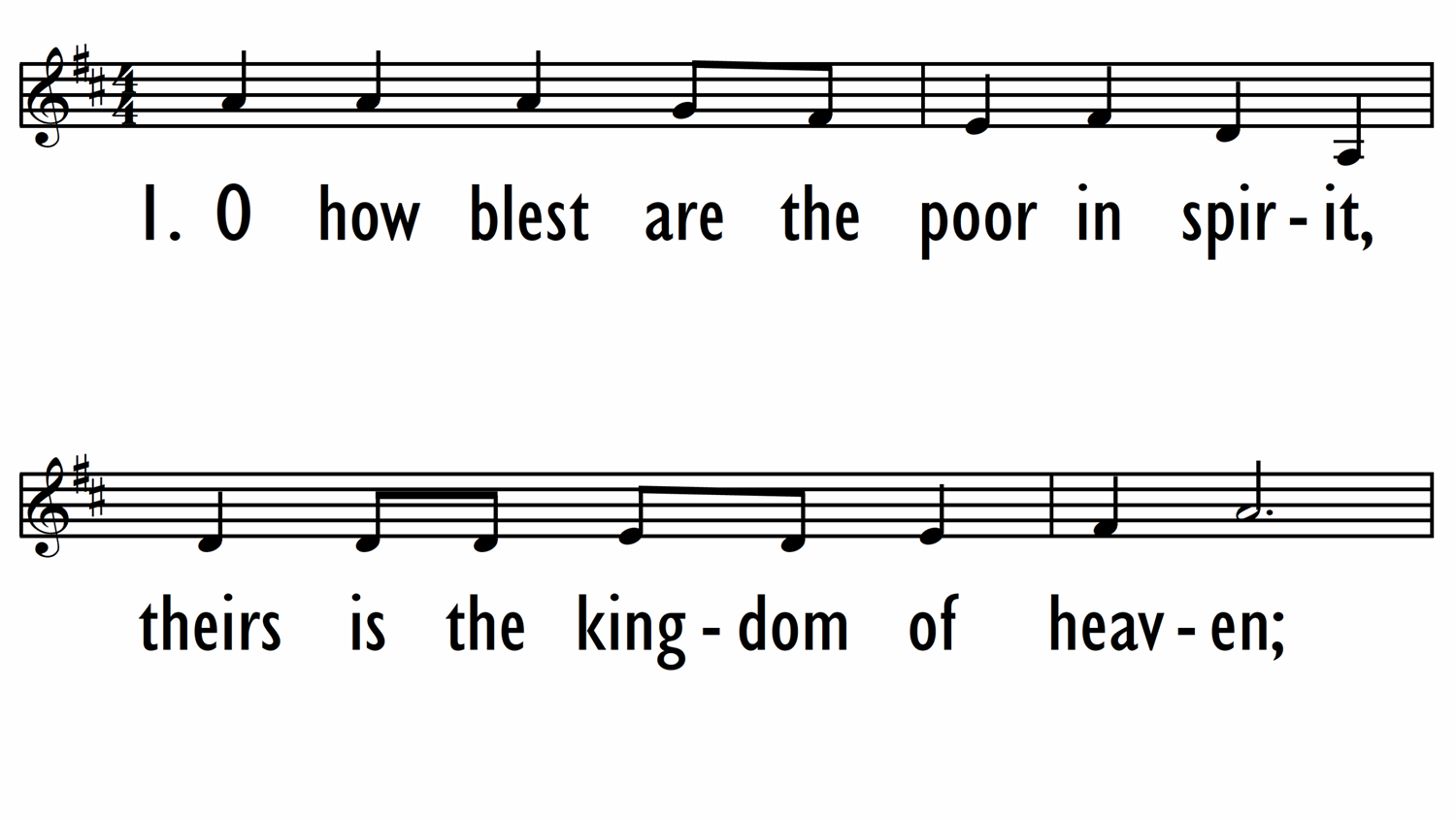 O HOW BLEST ARE THE POOR IN SPIRIT - Lead Line-ppt