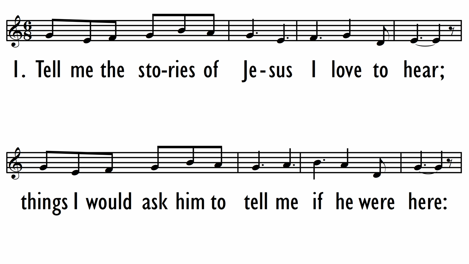 TELL ME THE STORIES OF JESUS - Lead Line-ppt