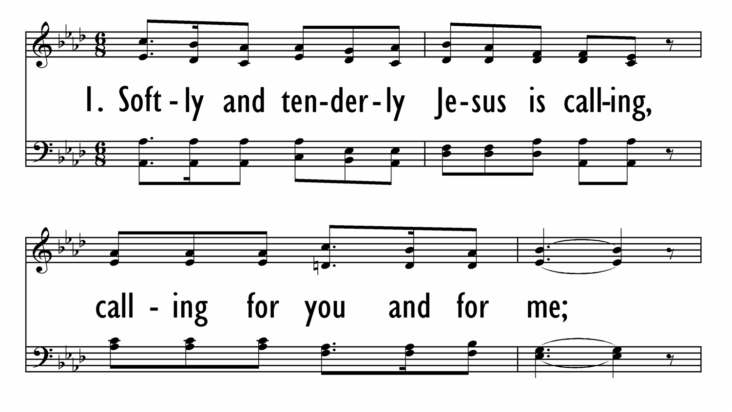 SOFTLY AND TENDERLY JESUS IS CALLING | Digital Songs & Hymns