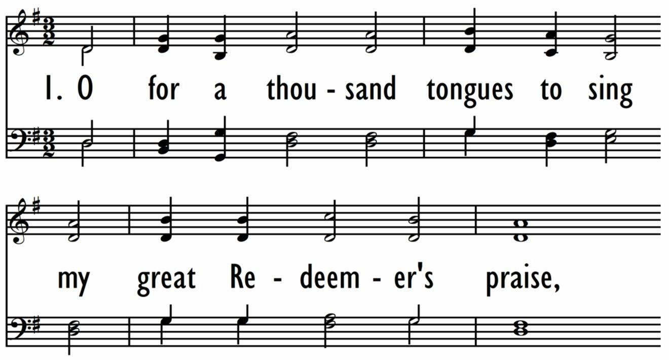 O For a Thousand Tongues to Sing Free Sample